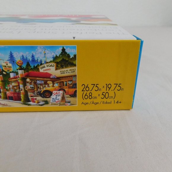 Buffalo Games Jigsaw Puzzle Cartoon World Pine Road Service 1000 Piece Complete - Picture 8 of 8